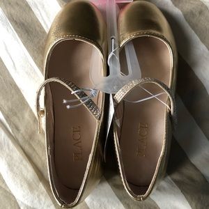 Girls Jeweled Metallic Ballet Flats🌸